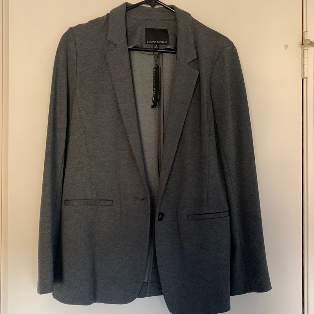 Brand New Banana Republic Gray Blazer, Size 4